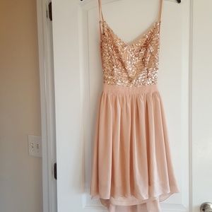 Pink sequined dress